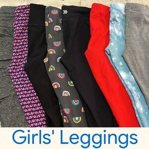 Girls Leggings, Cat Jack, Carters Kid, LuLaRoe,‎ Old Navy, All In Motion 8 Pairs